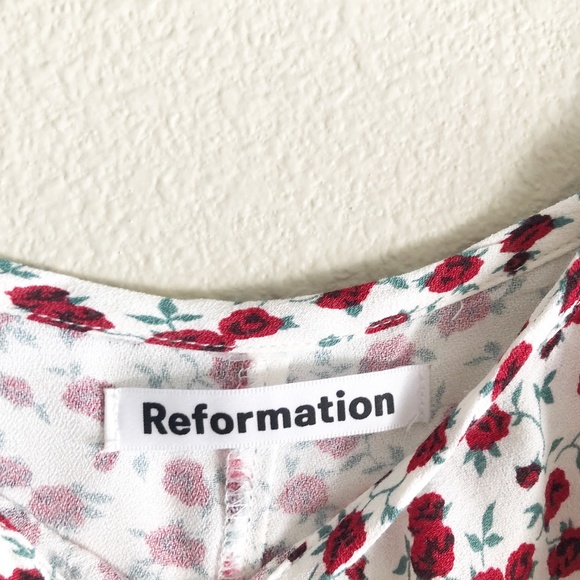 Reformation Lindsay Mini Tank Tie Floral Dress Sm. - Picture 2 of 4